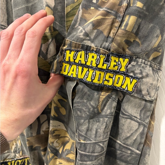 Custom Harley-Davidson Men’s Camo Graphic Work Pants - Green/Brown one of one - Picture 7 of 9